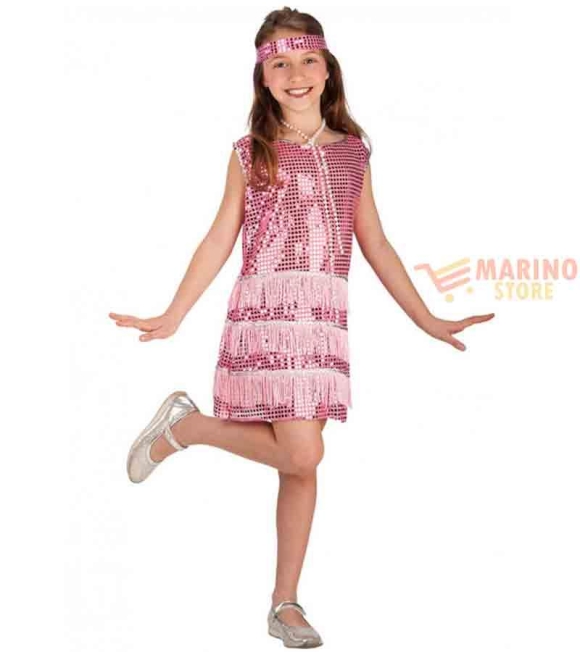 Immagine 0 di Costume charleston rosa in busta 7° misura 10-11 anni