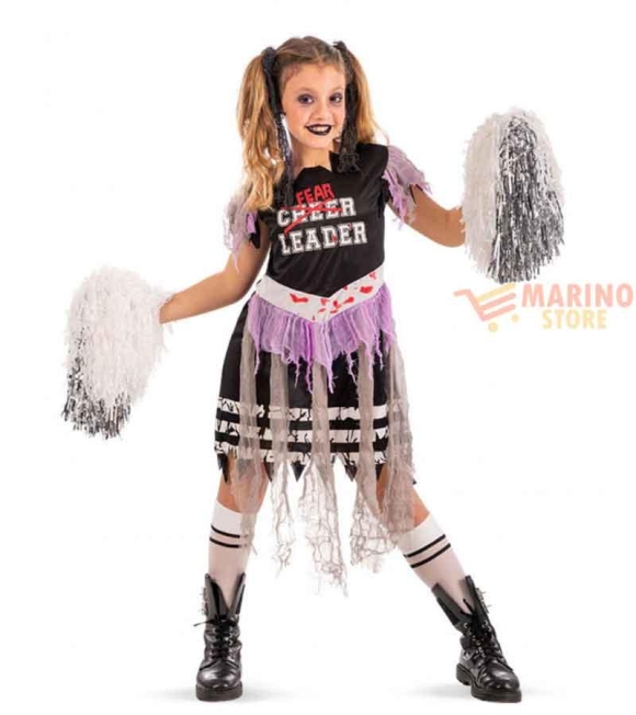 Immagine 0 di Costume Cheerleader Horror Bambina 8-13 Anni – Perfetto per Halloween
