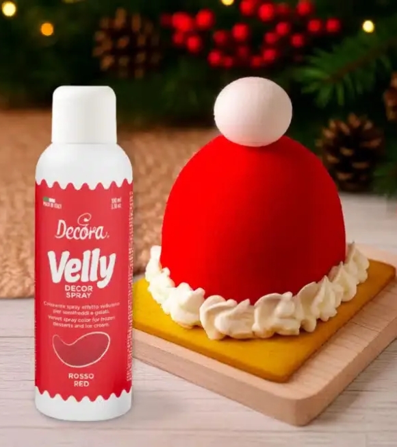 Immagine 2 di Decorvelly Spray Effetto Velluto Rosso 100 ml - Colorante Alimentare per Torte e Gelati