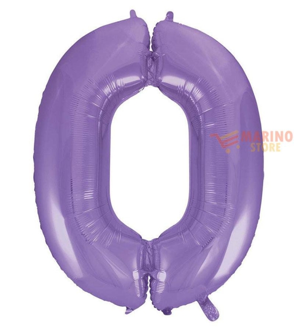 Immagine 0 di Palloncino Satin Velevet Lilac Mega numerone 0 in mylar da 101 cm - 1 pz