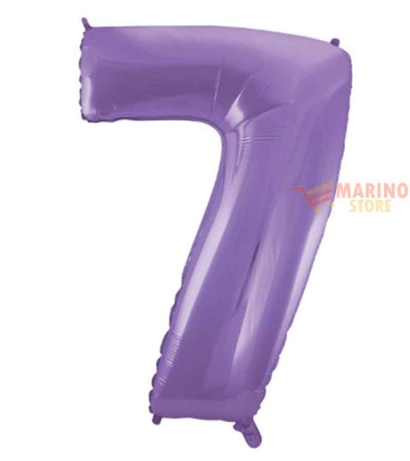 Immagine 0 di Palloncino Satin Velevet Lilac Mega numerone 7  in mylar da 101 cm - 1 pz
