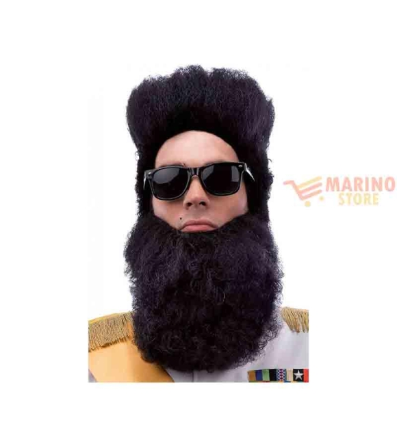 Immagine 0 di Parrucca e barba dittatore in valigetta