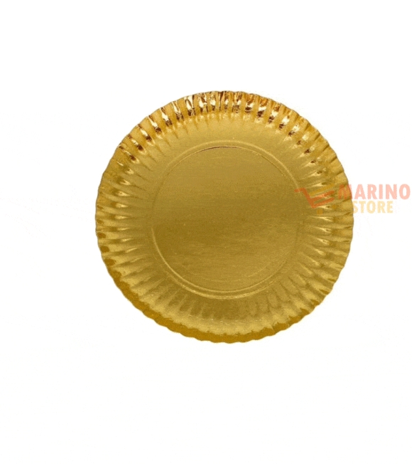 Immagine 0 di Piatti Gold in cartone 19 cm 1 pz
