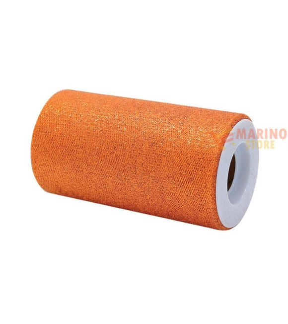Immagine 0 di Rotolo Tulle Colore Arancio con Glitter 25 x 12,5 m