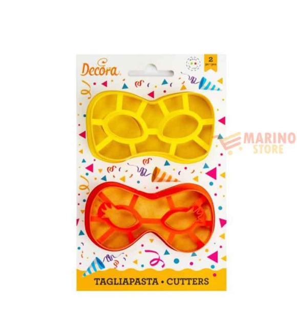 Immagine 0 di Tagliapasta forma di maschera di carnevale set 2 da 2 pezzi