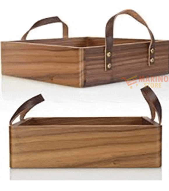 Immagine 0 di Vassoi rett. legno set 2 - 23X22,5 H 5,5 - 40X26 H 5,5