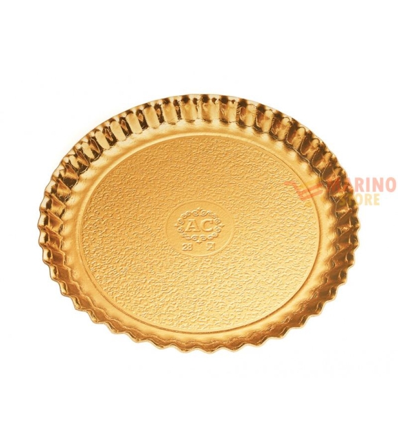 Immagine 0 di Vassoio oro patinato rotondo riccio 30 cm 1 pz
