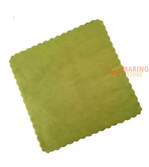 Immagine 0 di Velo Organza Smerlato Quadrato Color Verde Muschio 23 cm 1 pezzo