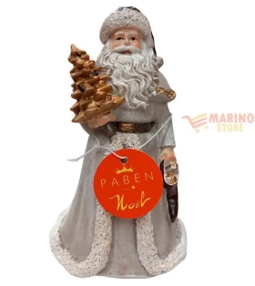 Babbo Natale / albero Nat- Calza doni in resina 13 cm