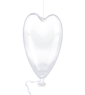 Bomboniera palloncino cuore vetro  appendino 8 x 9 cm