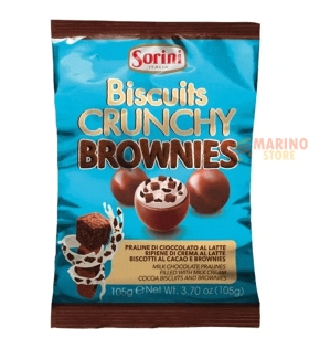 Busta praline di cioccolato crunchy biscuits brownies g.200