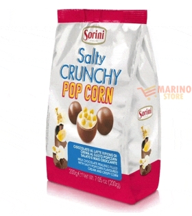 Busta praline di cioccolato crunchy salty pop corn g.200