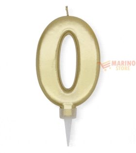 Candeline n°0 plump Oro metal 10 cm