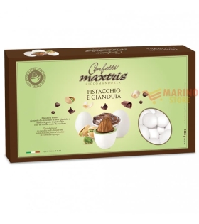 Confetti Bianchi Ciocomandorla Maxtris Gusto Pistacchio e Gianduia