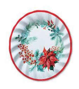 Natale Floral Christmas - piatto piano 25 cm - 8  pz