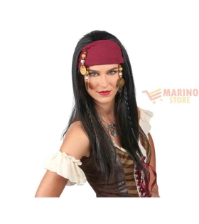 Parrucca pirate trinity with bandana