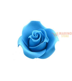 Rose Azzurre di zucchero D 2,5 cm 4 pz