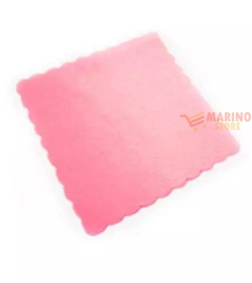 Velo Organza Smerlato Quadrato Color Rosa Antico 23 cm 1 pezzo
