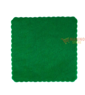 Velo Organza Smerlato Quadrato Color Verde 23 cm 1 pezzo