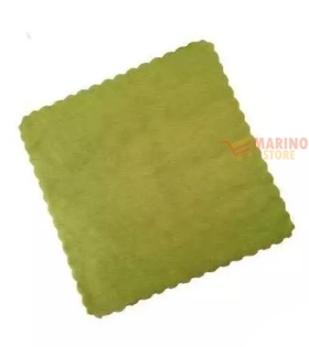 Velo Organza Smerlato Quadrato Color Verde Muschio 23 cm 1 pezzo